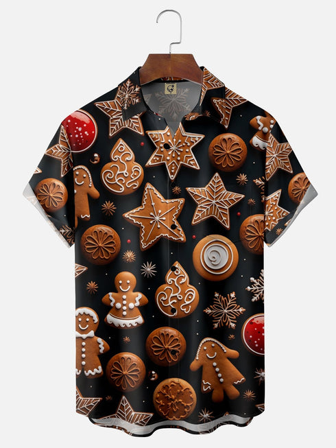 Men's Christmas Funny Graphic Short Sleeve Hawaiian Shirt